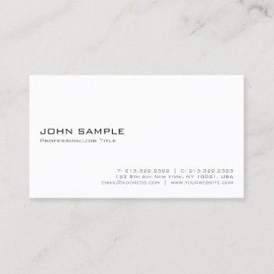独自の白のミニマリモダンストエレガントを作成 名刺