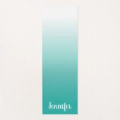 独自の白を作パーソナライズされた成グラデーション ヨガマット (正面)