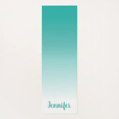 独自の白を作パーソナライズされた成グラデーション ヨガマット (裏面)