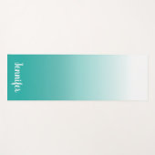 独自の白を作パーソナライズされた成グラデーション ヨガマット (正面(横))