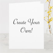 独自の白を大きく作成 カード (黄色い花)