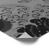 独自の白黒の波素晴らし引用文の作成 ポスター (角)