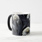 独自の白黒の花を作成する モーフィングマグカップ (正面左)