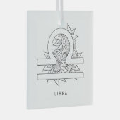 独自の白黒エレガントライブラリ〔占星術の〕十二宮図の作成 ガラスオーナメント (正面右)