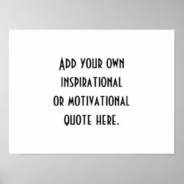 独自の白黒感動的引用文 ポスター