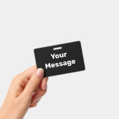 独自の白黒文字テンプレート バッジ (Handheld)