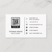 独自の白黒QRコード名刺の作成  名刺 (正面)