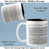 独自の短い隠しメッセージ148BWノベルティの作成 ツートーンマグカップ