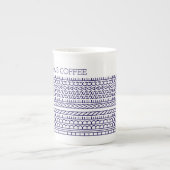 独自の短い隠しメッセージ148BWノベルティの作成 ボーンチャイナマグカップ (正面)