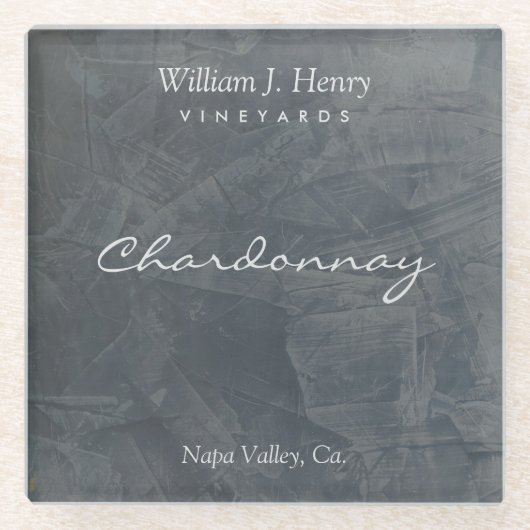 独自の石板グラスワインコースター ガラスコースター (正面)