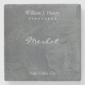 独自の石板石のワインコースターを作成 ストーンコースター (正面)