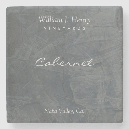 独自の石板石ワインコースター ストーンコースター (正面)
