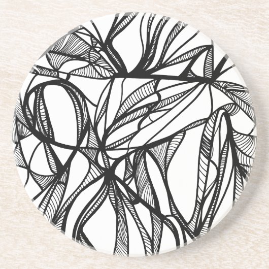 独自の砂岩サークルコースターに色を付ける：色付け コースター (正面)