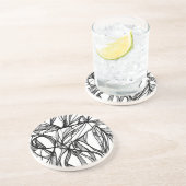 独自の砂岩サークルコースターに色を付ける：色付け コースター (側面)