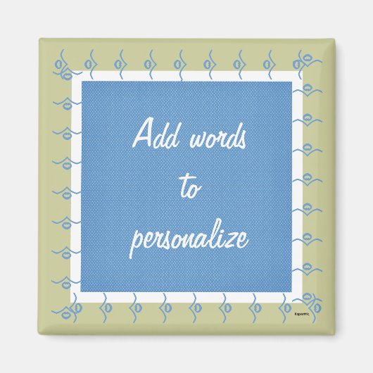 独自の磁石を作成する(セージ/青) マグネット (正面)