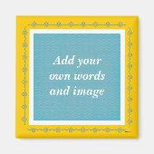 独自の磁石を作成する(ティール(緑がかった色)) マグネット (正面)