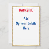 独自の祖父カスタム画像を作成 サンキューカード (裏面)