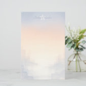 独自の神秘的な夕焼けの風景を作成 便箋 (スタンド正面)
