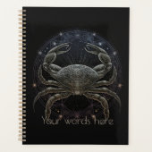 独自の神秘的な星占いがん〔占星術の〕十二宮図の作成 プランナー手帳 (正面)