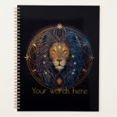 独自の神秘的な星占いを作成Leo〔占星術の〕十二宮図 プランナー手帳 (正面)