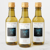 独自の神秘的な星占いタウロス〔占星術の〕十二宮図の作成 ワインラベル (ボトル)