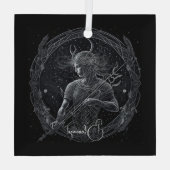 独自の神秘的な星占い射手座の作成 ガラスオーナメント (裏面)