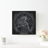 独自の神秘的な星占い射手座の作成 スクエア壁時計 (ホーム)