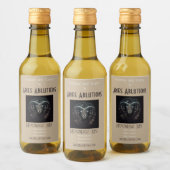 独自の神秘的な星占い師の作成〔占星術の〕十二宮図 ワインラベル (ボトル)