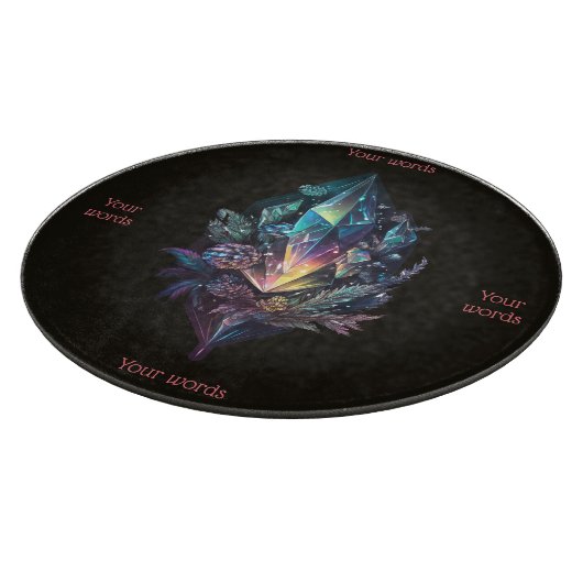 独自の神秘的な結晶の祭壇ボードを作成 カッティングボード (角)