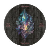 独自の神秘的な結晶の祭壇ボードを作成 カッティングボード (正面)