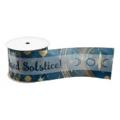 独自の神秘的な青と金ゴールドを作成 サテンリボン (リール)