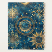 独自の神秘的な青と金ゴールドを作成 プランナー手帳 (裏面)