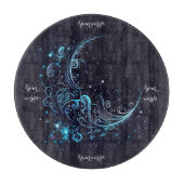 独自の神秘的な青と銀の月壇を作成 カッティングボード (正面)