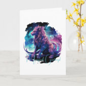 独自の神話のキメラのファンタジー生物を作成 カード (黄色い花)