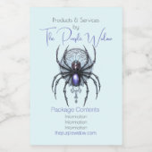 独自の神話の紫のクモの薬屋を作成 フードラベル (シングルラベル)