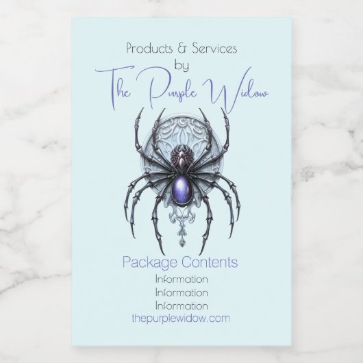 独自の神話の紫のクモの薬屋を作成 フードラベル (シングルラベル)