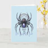 独自の神話の紫のクモを作成する カード (黄色い花)