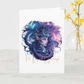 独自の神話メドゥーサゴルゴンを作成 カード (黄色い花)