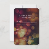 独自の秋の赤の《写真》ぼけ味を作成 出欠カード (正面)