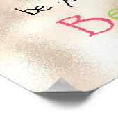 独自の種類の美しいトンボの金ゴールドガラス ポスター (角)