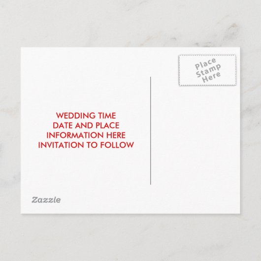 独自の穏やか保さを作成し、日付を保存する 案内ポストカード (裏面)