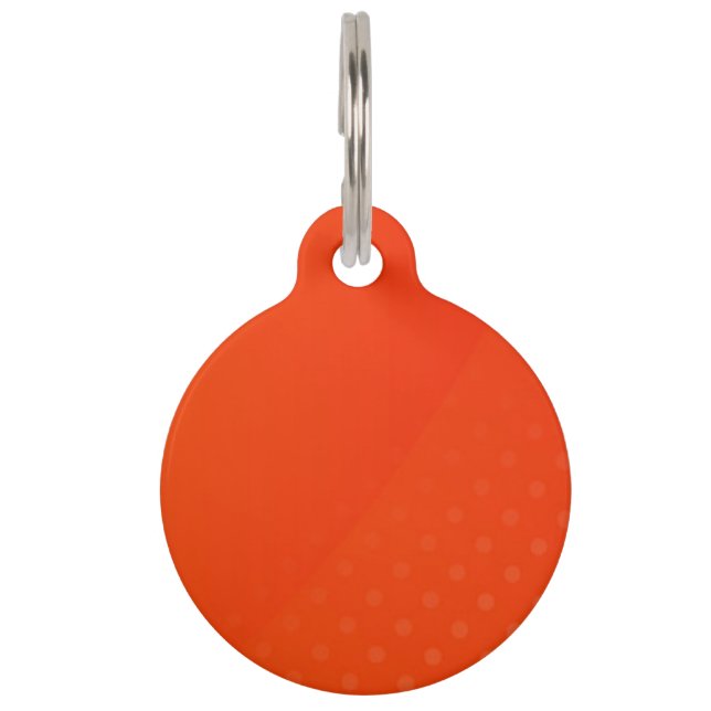 独自の空白のオレンジ色のペット用名札を作成 ペット　ネームタグ (正面)