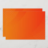 独自の空白のオレンジ色の招待状を作成 招待状 (正面/裏面)