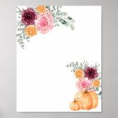 独自の空白の秋カボチャのバーガンディーピンクを作成 ポスター (正面)