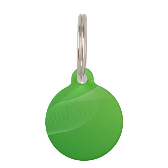 独自の空白の緑のペット用名札を作成 ペット　ネームタグ (裏面)