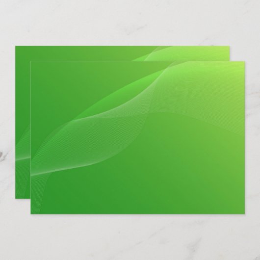 独自の空白の緑の招待状を作成 招待状 (正面/裏面)
