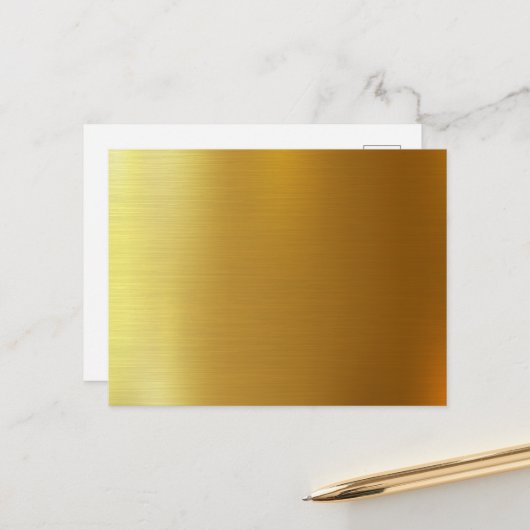 独自の空白の金ゴールドポストカードの作成 ポストカード (正面/裏面インサイチュ)