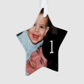 独自の簡単を作シンプル成する2イメージスター オーナメント (正面)