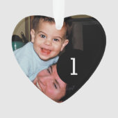 独自の簡単を作シンプル成2イメージハートスタイル オーナメント (正面)