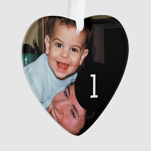 独自の簡単を作シンプル成2イメージハートスタイル オーナメント (正面)